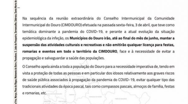 COMUNICADO – CIMDOURO