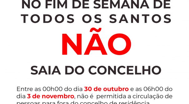 ATUALIZAÇÃO Proibição de circular entre concelhos no Fim de Semana de Todos os Santos