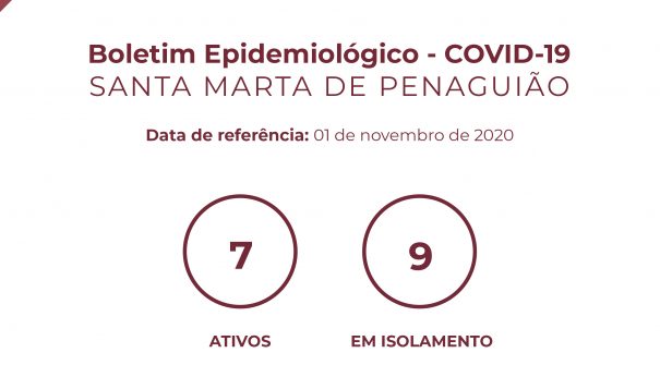 Boletim Epidemiológico do dia 01 de novembro de 2020