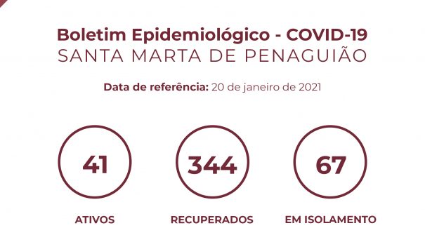 Boletim Epidemiológico do dia 20 de janeiro 2021