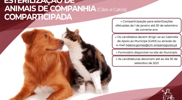 CAMPANHA ESTERILIZAÇÃO DE ANIMAIS DE COMPANHIA 2021 (Cães e Gatos) COMPARTICIPADA