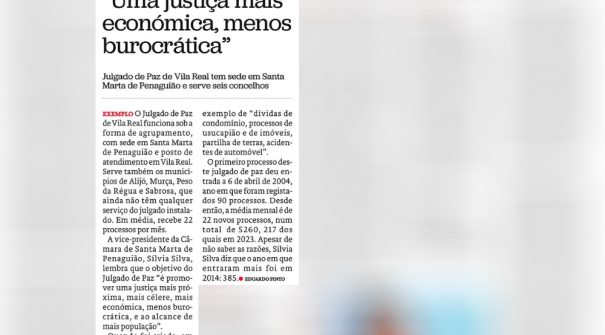 Imprensa – Jornal de Notícias – “Uma justiça mais económica, menos burocrática.”