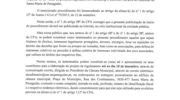 Publicitação do Início do Procedimento e Participação Procedimental